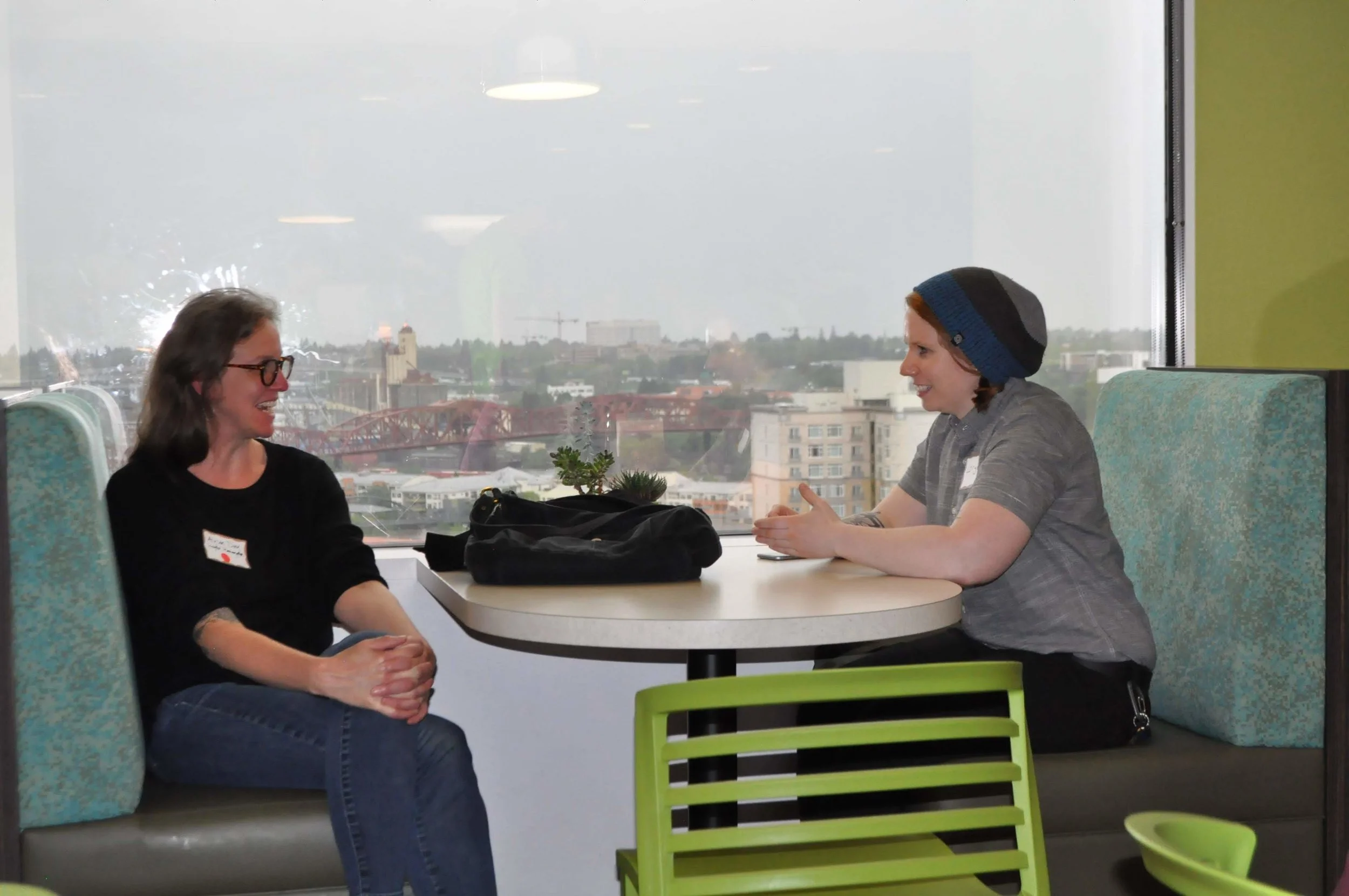 get hired up talking and enjoying the view.jpg