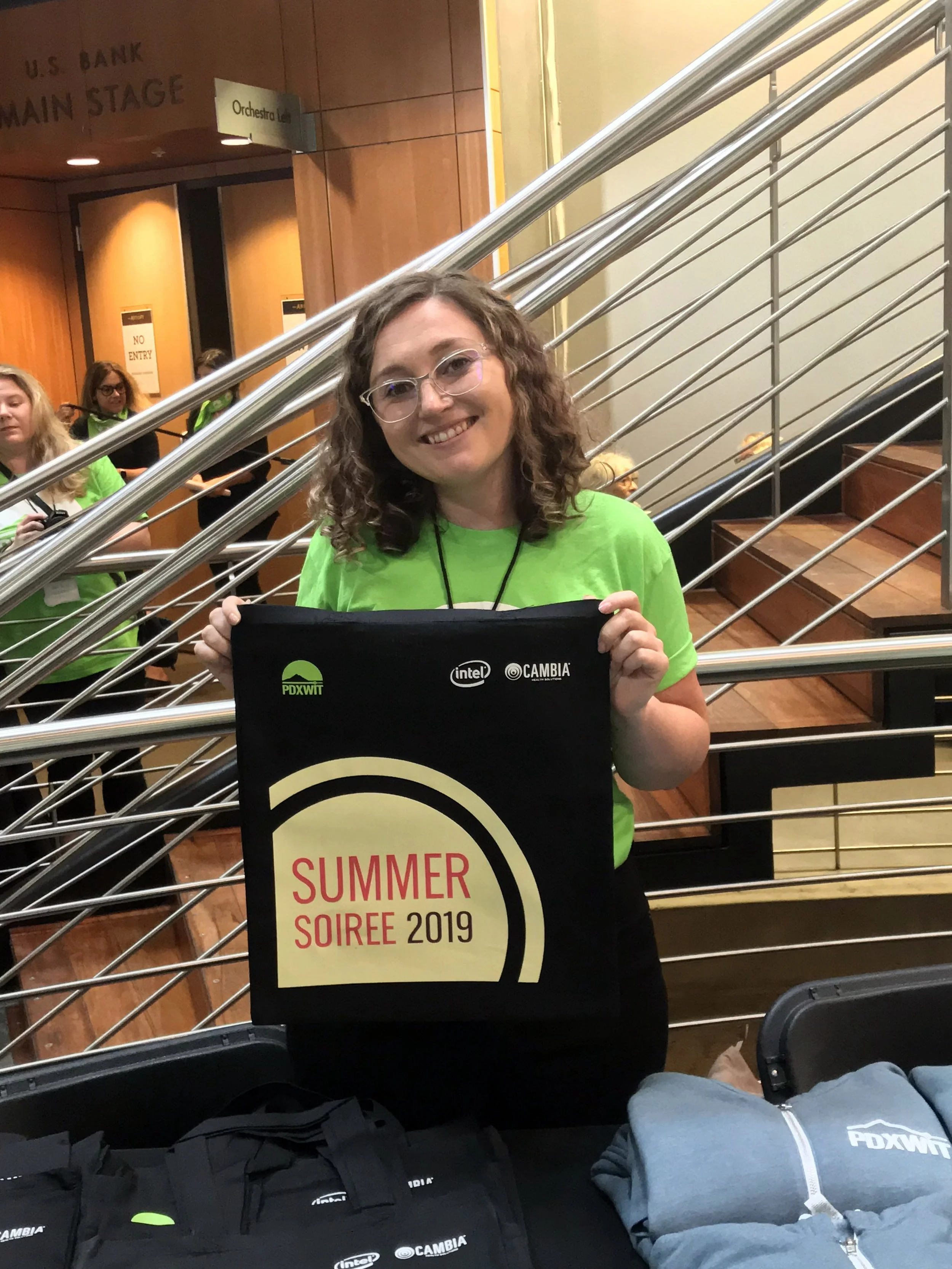 Amanda showing us the Summer Soiree tote.jpg
