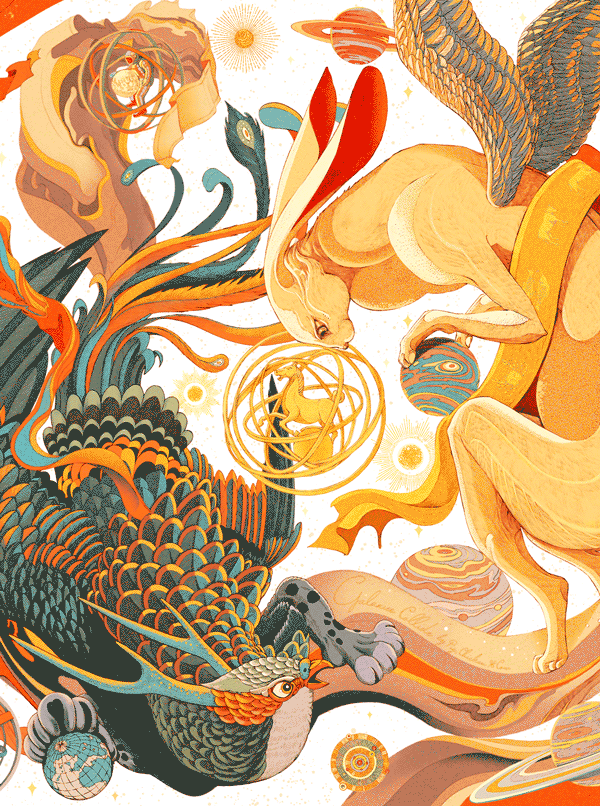 The Galaxies Collide White