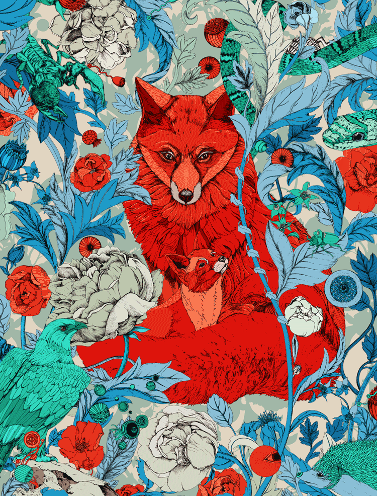 The Two Foxes / Teal