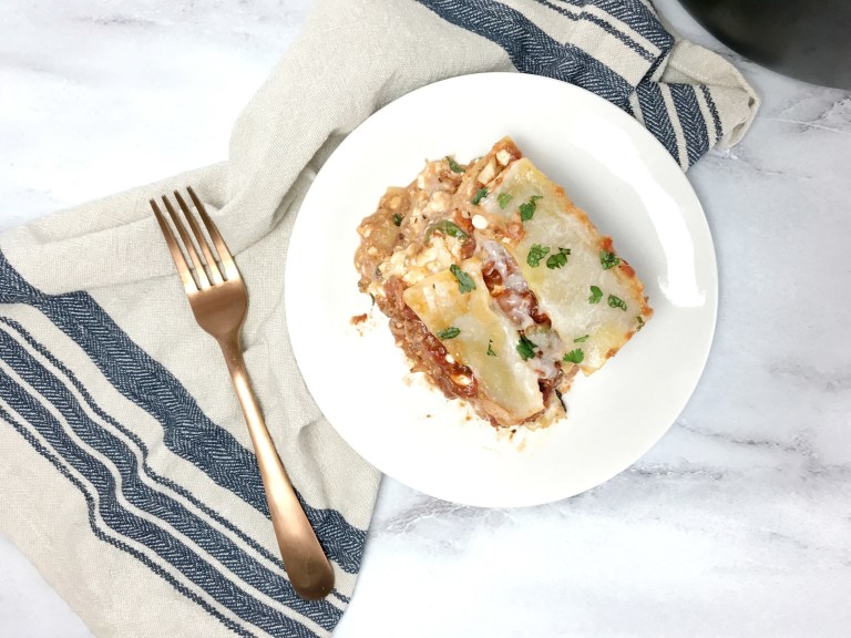  Pressure Cooker Lasagna from Your Choice Nutrition 