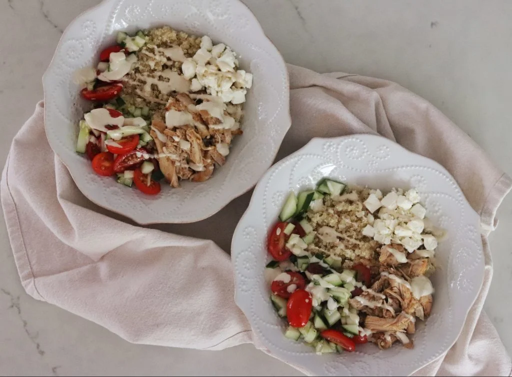 Instant Pot Greek Chicken Gyro Bowls from Jessica Ivey