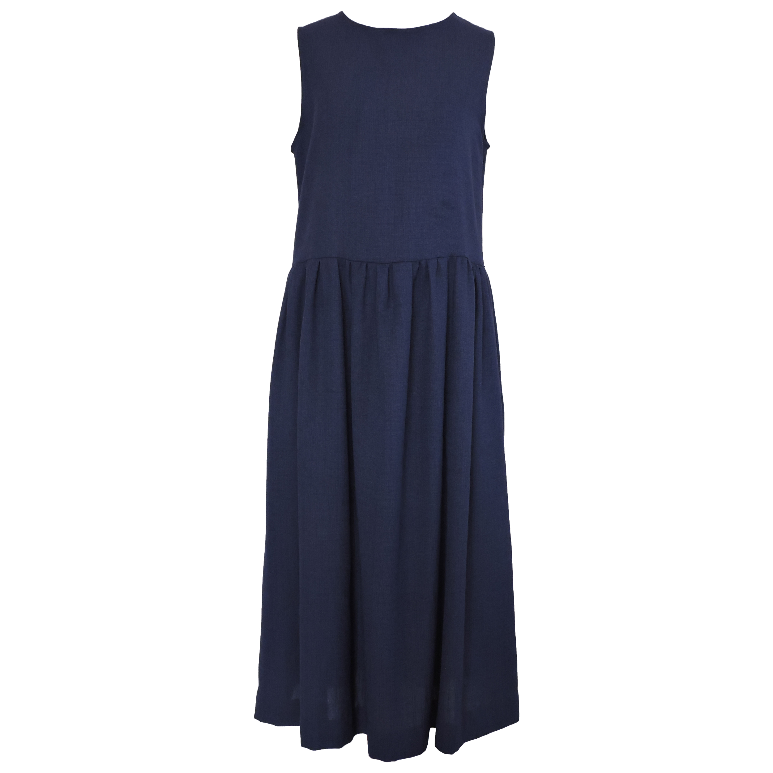 navy blue tea dress