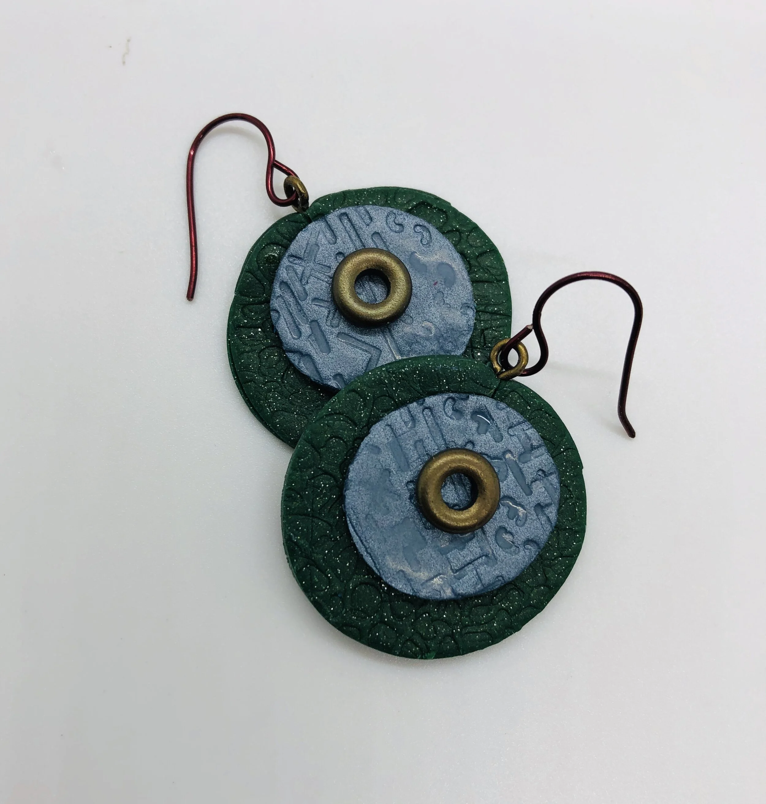 Blue and green Textured Disks 24