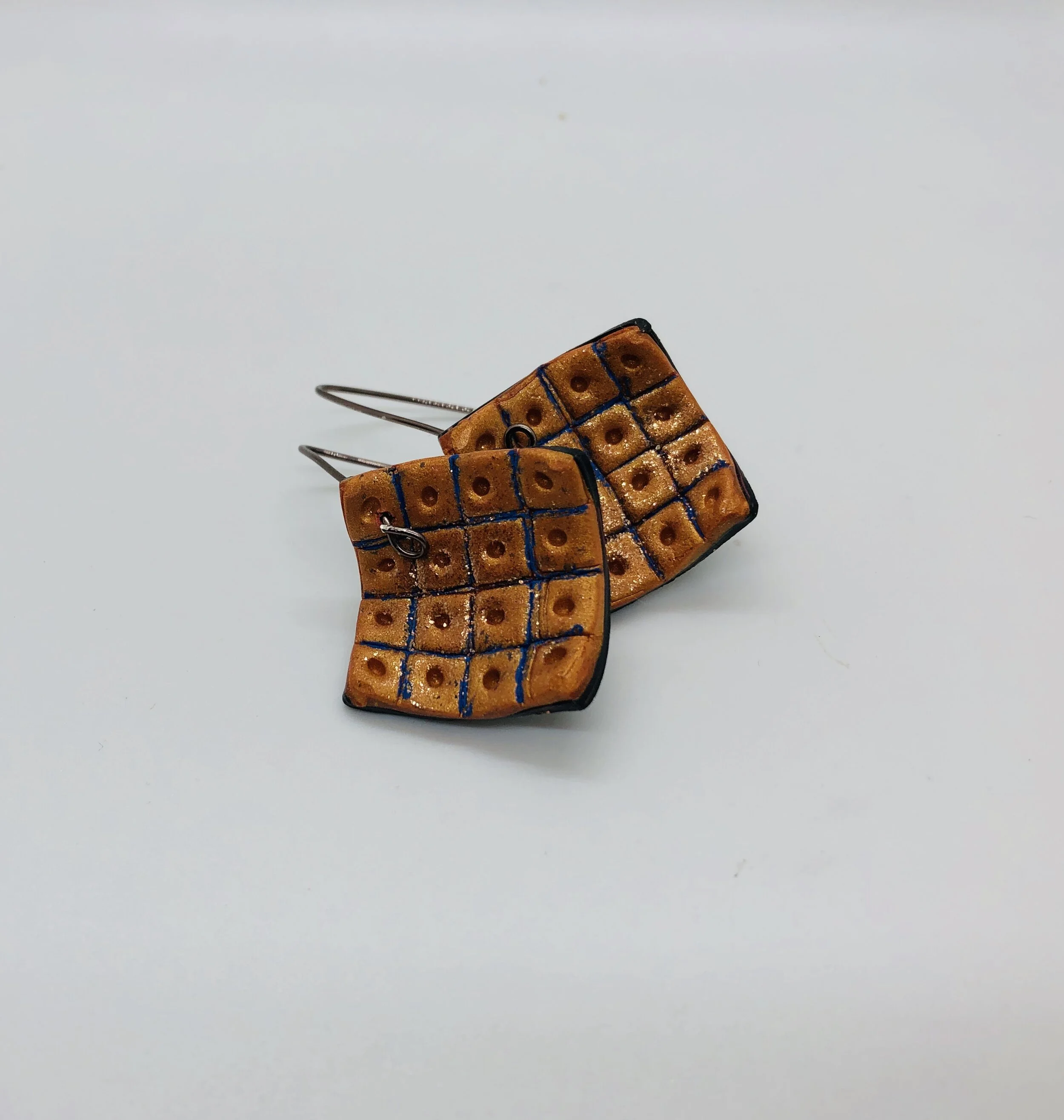 Copper Textures earrings 26