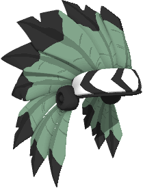 Green and Black Headdress