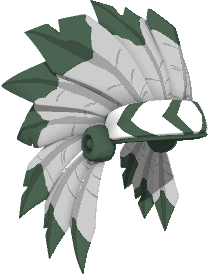 Green and Gray Headdress