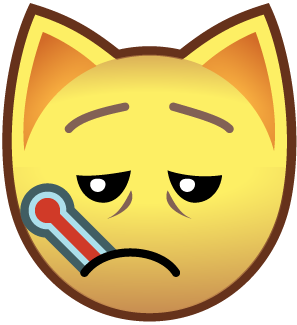 Pouting cat emoji clipart. Free download transparent .PNG