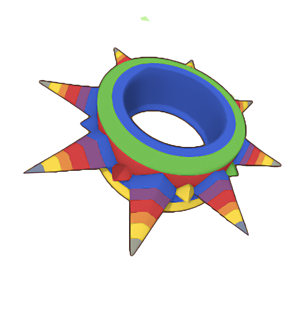 Rainbow Spiked Collar – Animal Jam Classic