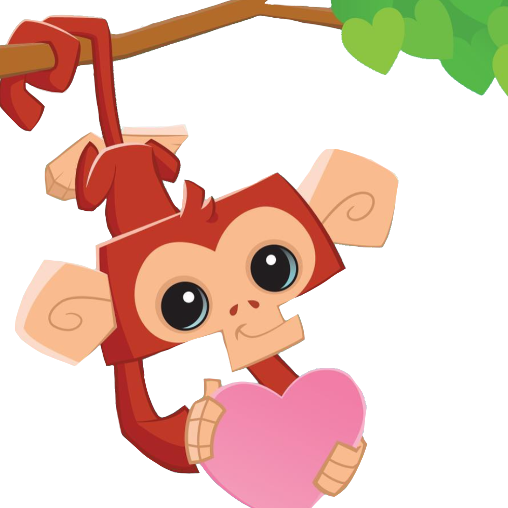 Monkey Holding A Heart.png