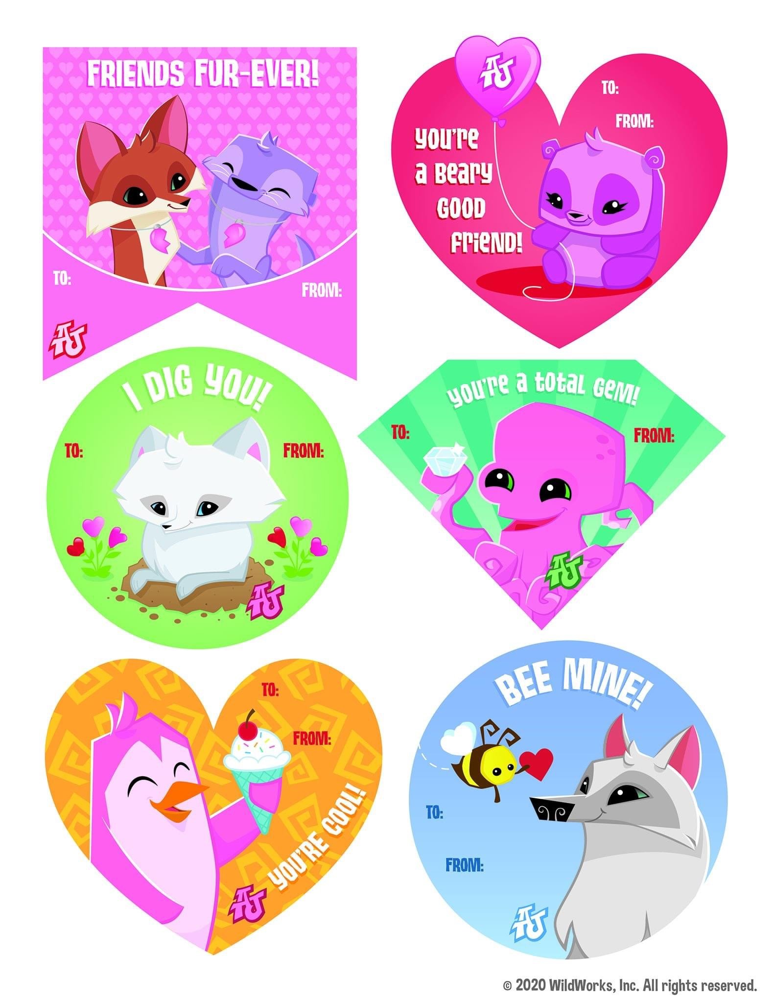 6 Animal Jam Friendship Cards.JPG