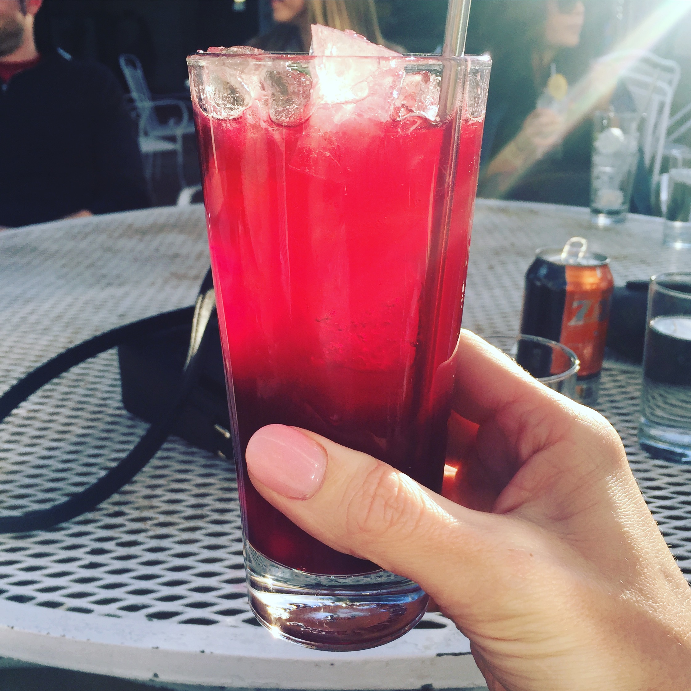 Don't worry folks, that's just a delicious mocktail I enjoyed while celebrating a friend's birthday.