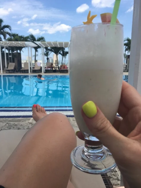 Living the high life, poolside, at Hotel Parque Cenrtral.