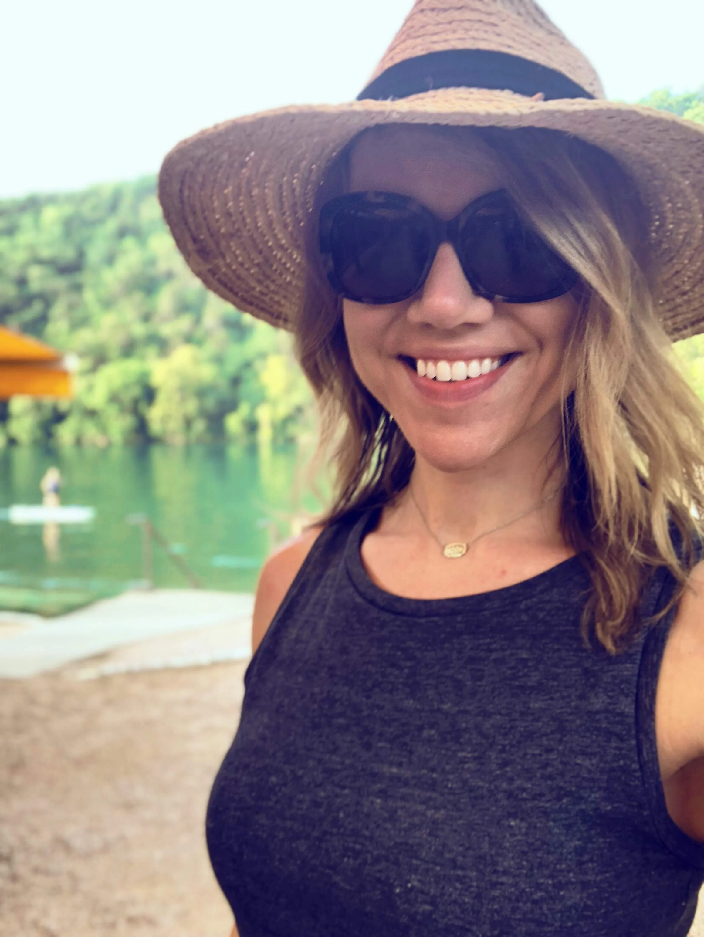 I’ve got my big hat, shades & a smile…pretty much all you need to enjoy a day at Lake Austin Spa Resort.