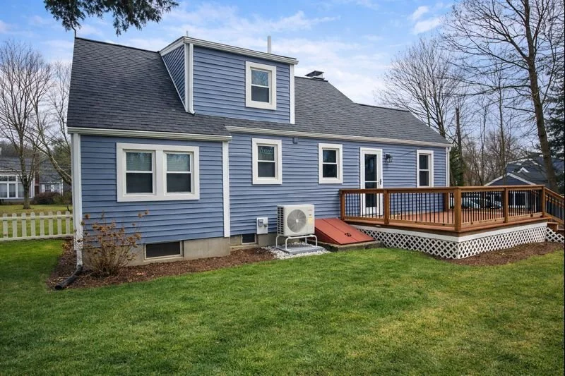 Exterior view of a completed dormer expansion on a home in Marlborough MA