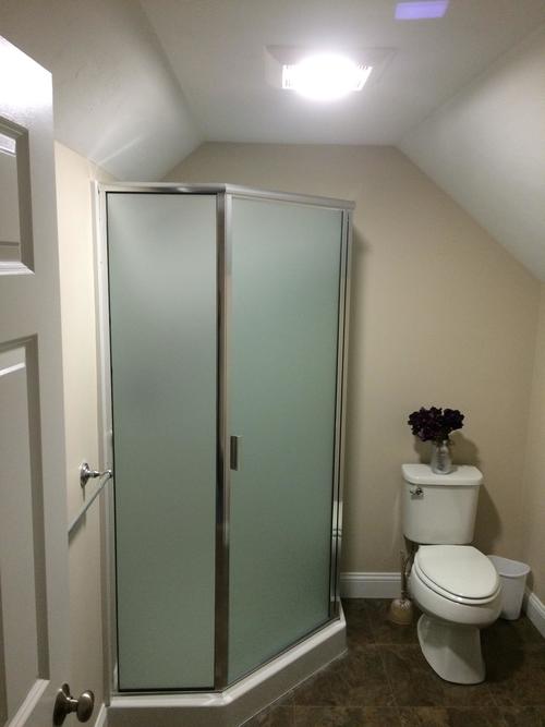 attic bathroom after