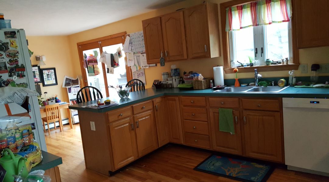 Kitchen before desk view