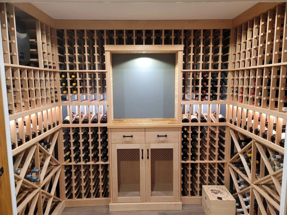 Wine Cellar, Gym, Kitchen, Bar - Basement Remodel - Northborough MA