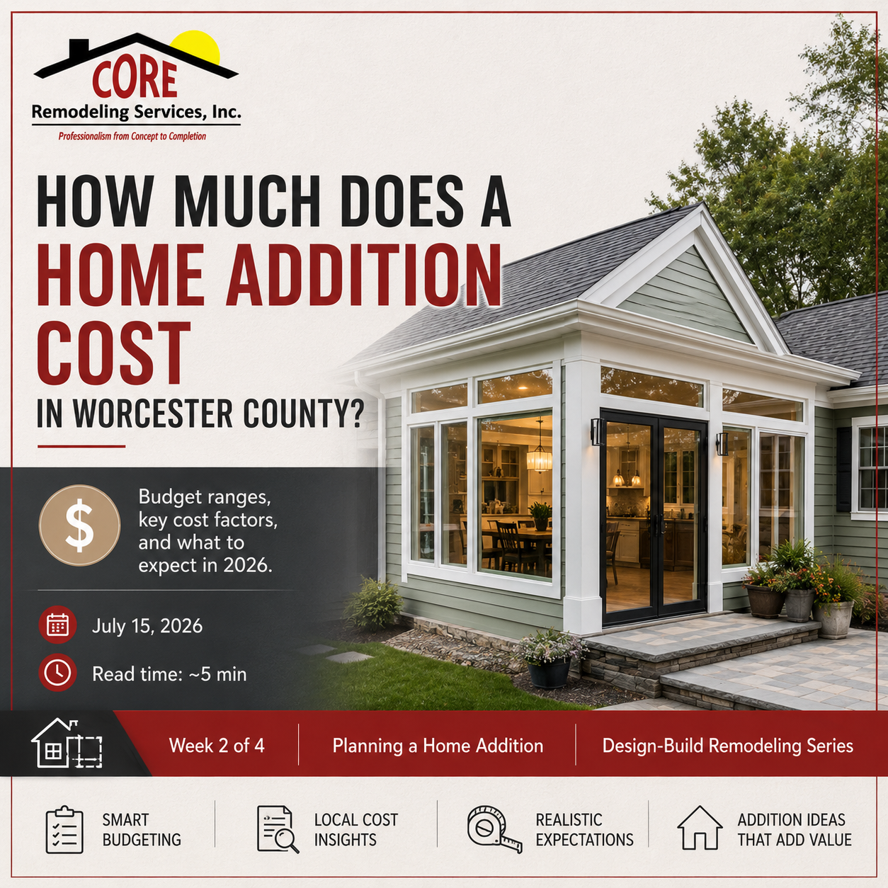                            How Much Does a Home Addition Cost in Worcester County?