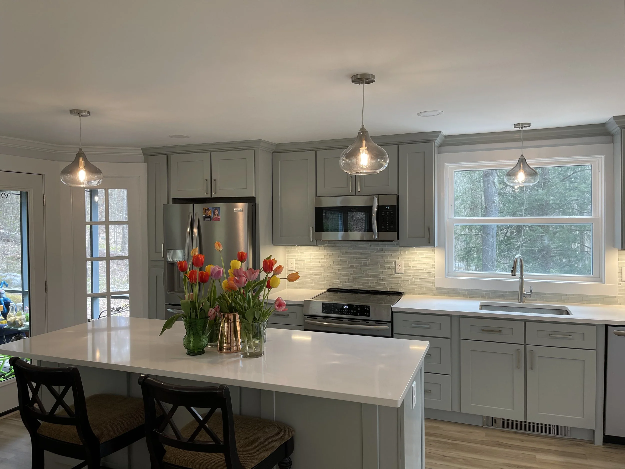 Core Remodeling Services, Bolton MA Kitchen Remodel with Quartz Countertops 