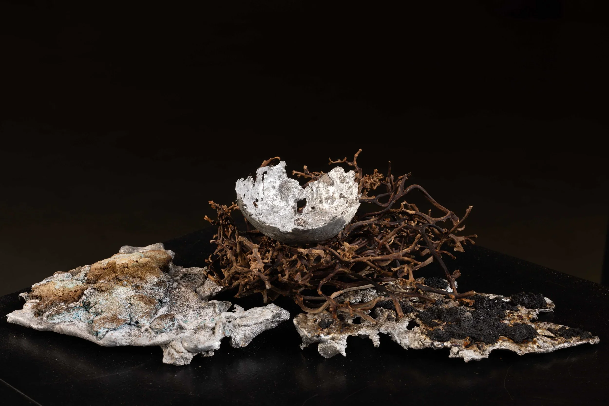 Beach found aluminum casted &amp; impressions of paths traveled, 2026