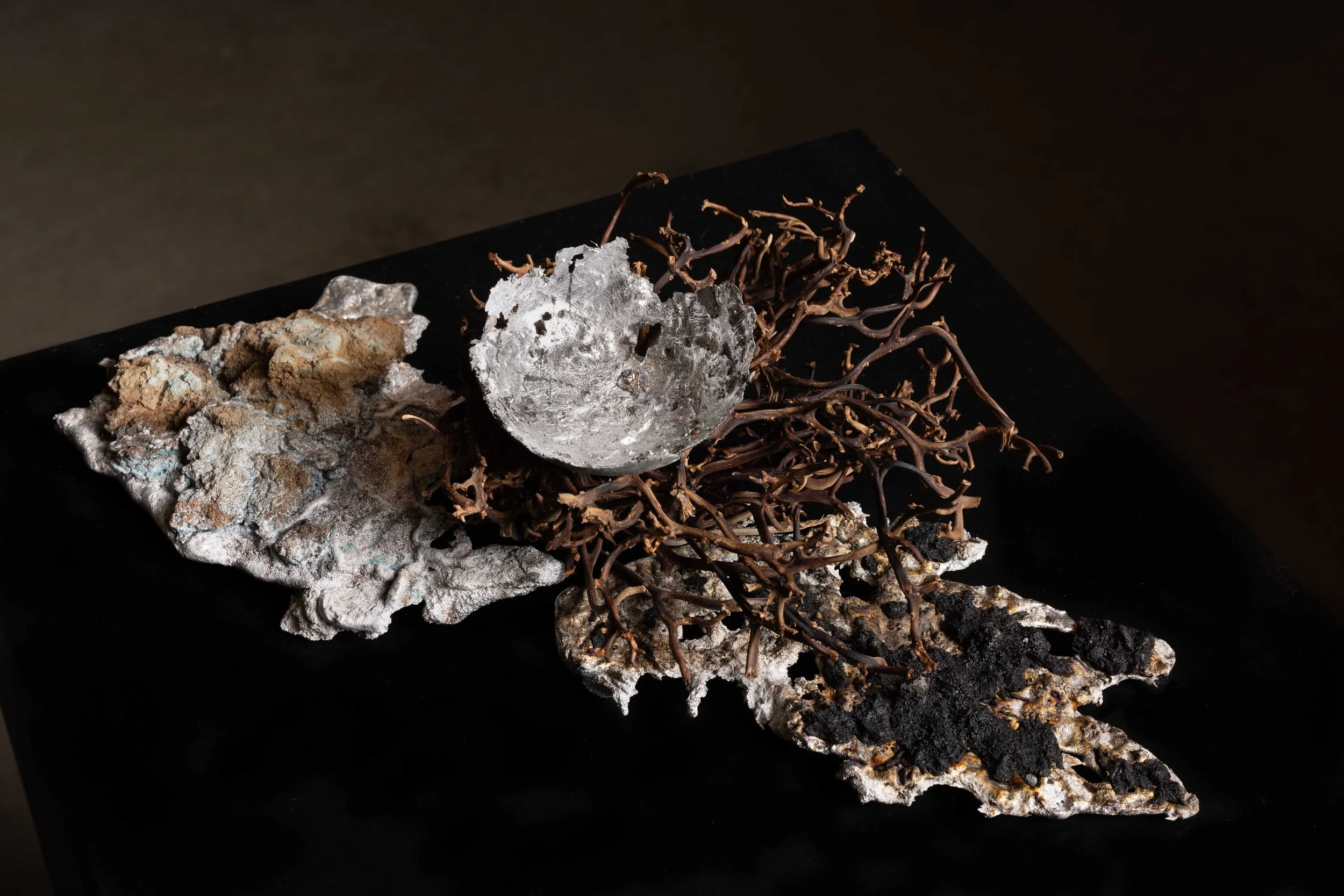 Beach found aluminum casted &amp; impressions of paths traveled, 2026
