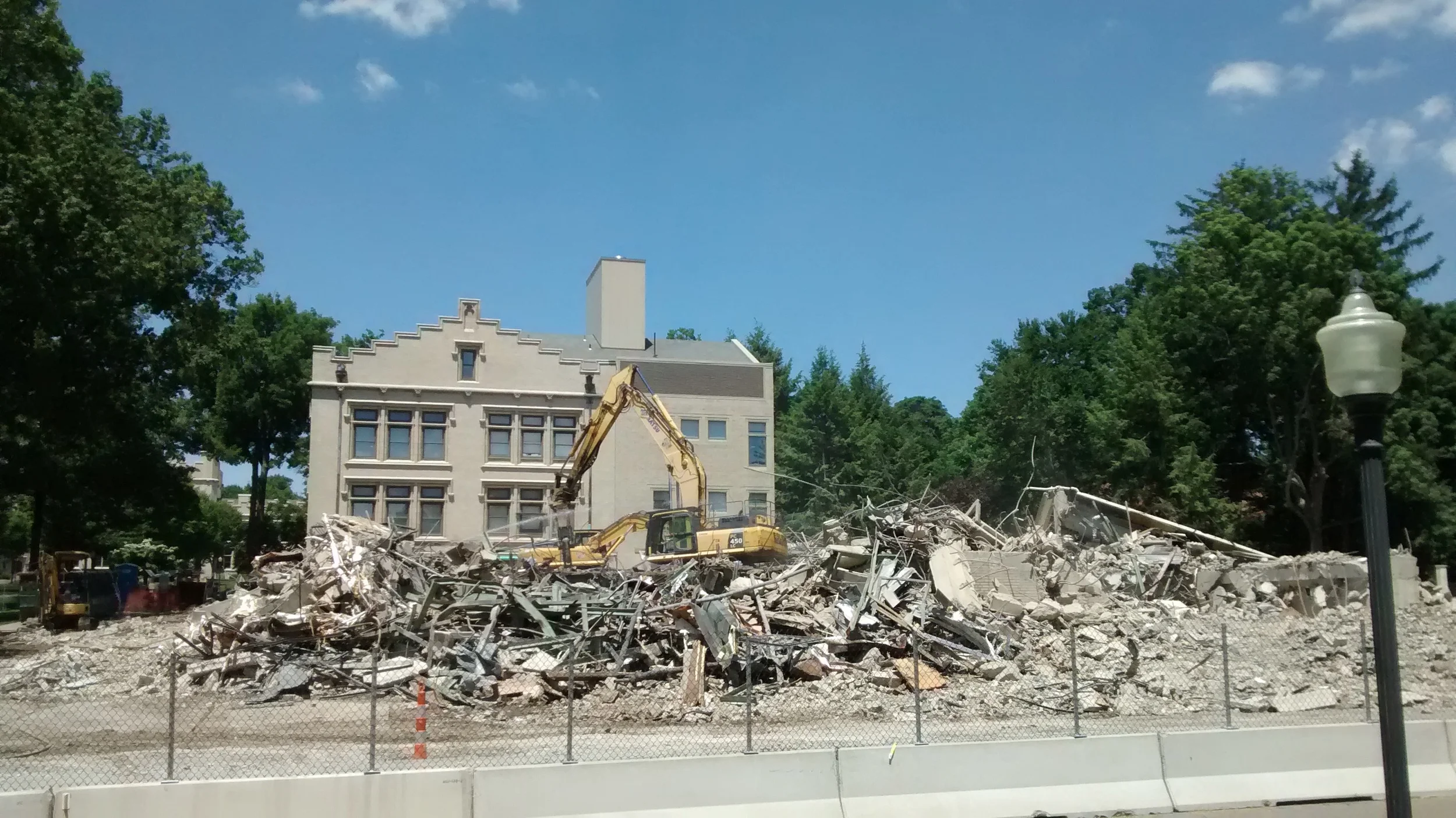 It only took a week - but this was all that remained. 