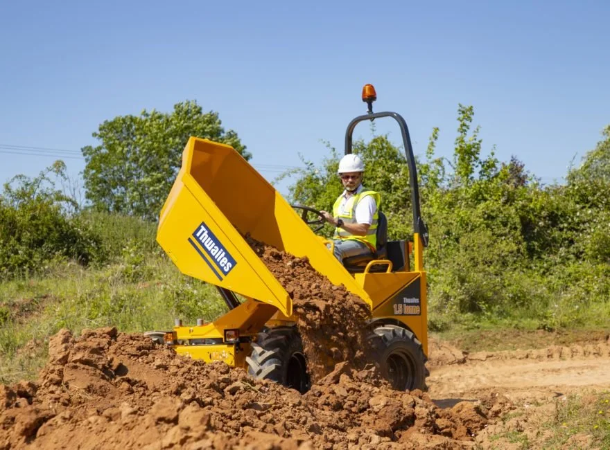 1.5T Thwaites Swivel Dumper for hire or rental