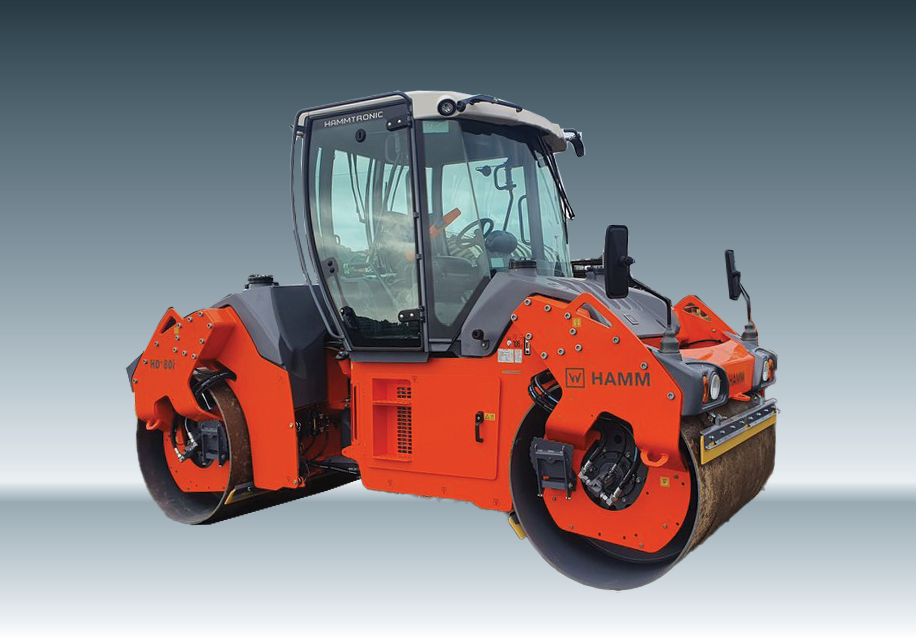 8T Hamm HD80iVV Smooth Double Drum Roller for hire or rental