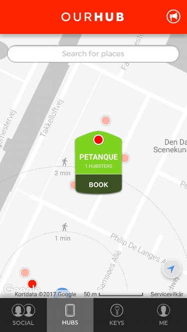The map shows you where nearby hubs are and when you press the hub, you can see how many other nearby players are available - ready to be invited. Categorised as "1 hubster = 1 nearby player" (slow day).