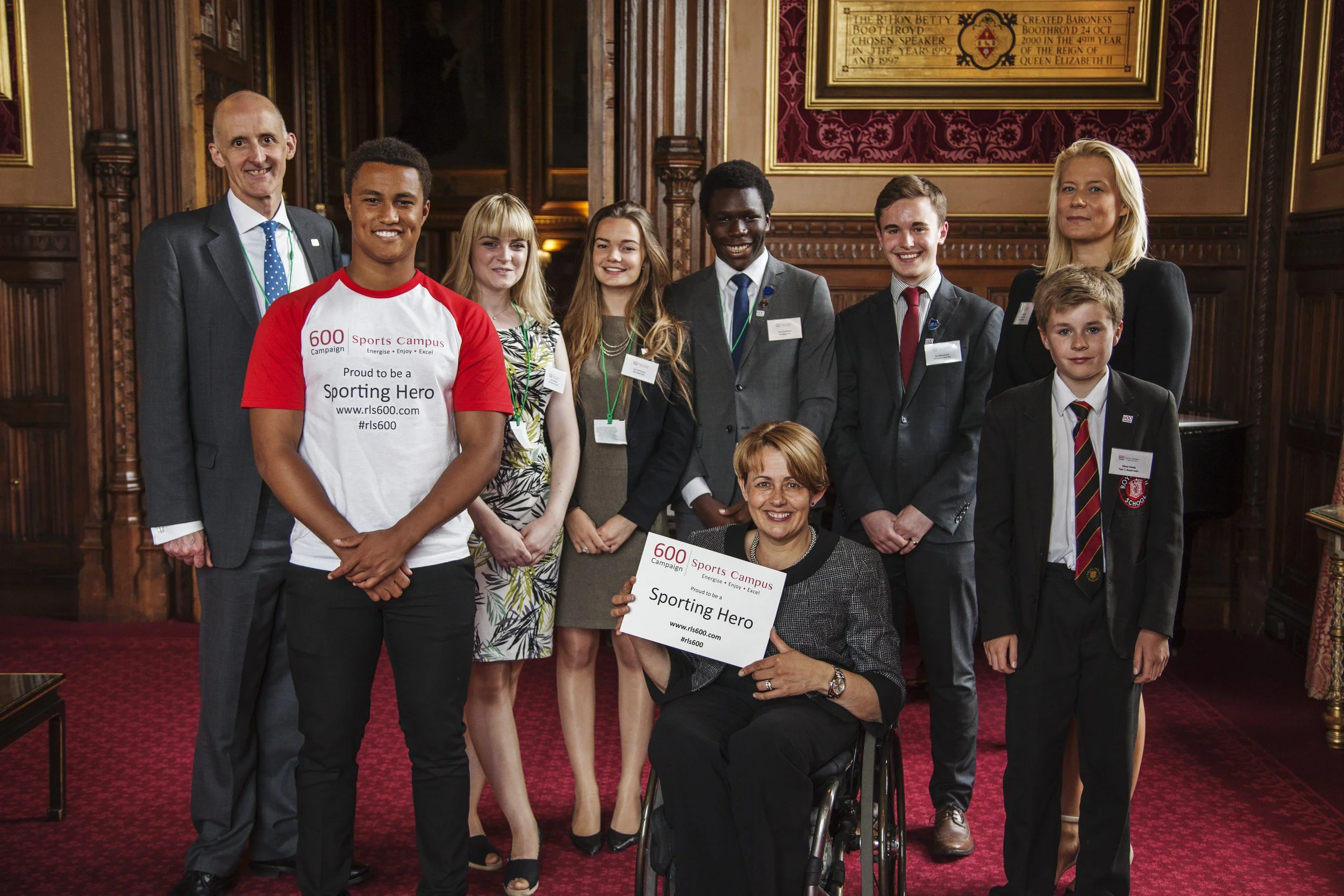 Heroes and beneficiaries at campaign launch event at House of Commons
