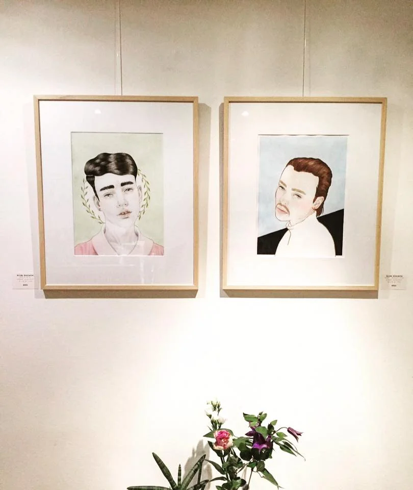 Boys Do Cry #2 (left) and MOUSTACHE "Ginny" (right)