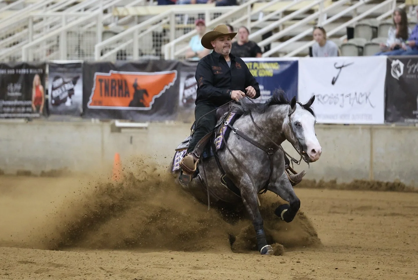 The Late Nite Show, owned by Shawna DeMeyer, took home 4th in the L4 &amp; L3 Open Derby for a $1700 paycheck at the Rock N Roll Classic. Thanks to Shawna for the opportunity to show Charlotte! 🐎

#schaffhauserph
#gotheextramile
#teamssph
#nrha
#sam