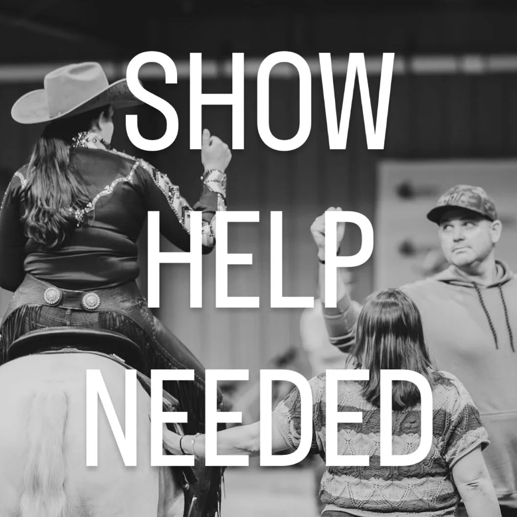 Looking for show help for TNRHA Spinning in the Rein, May 11-18 in Murfreesboro, TN! Send us a message or call/text Jeanna if you&rsquo;re interested at 870-219-2993.