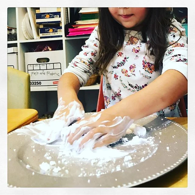 Sensory play! .
.
Today we explored with shaving cream and colored water in spray bottles. It was oozy and gooey and one big child led beautiful MESS! I posted more in my stories.
.
.
I&rsquo;ve never met a child who didn&rsquo;t get super excited ab