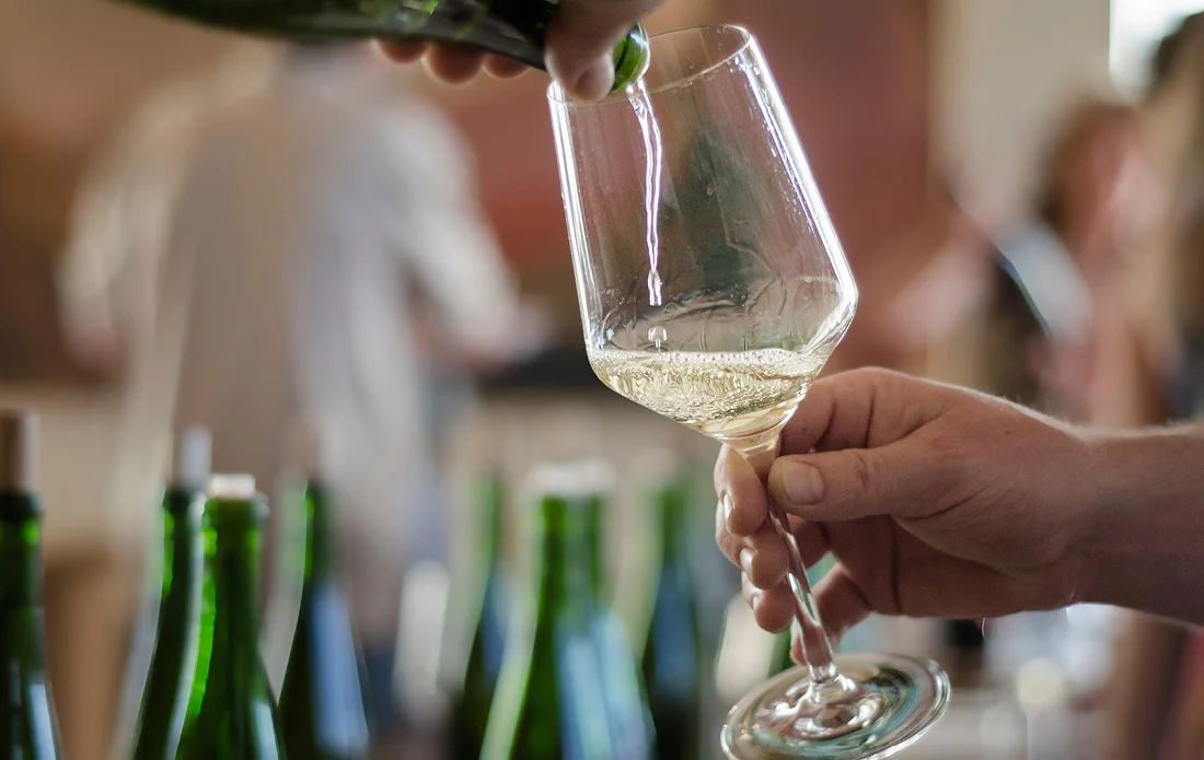 Wine tasting at Forge Cellars.