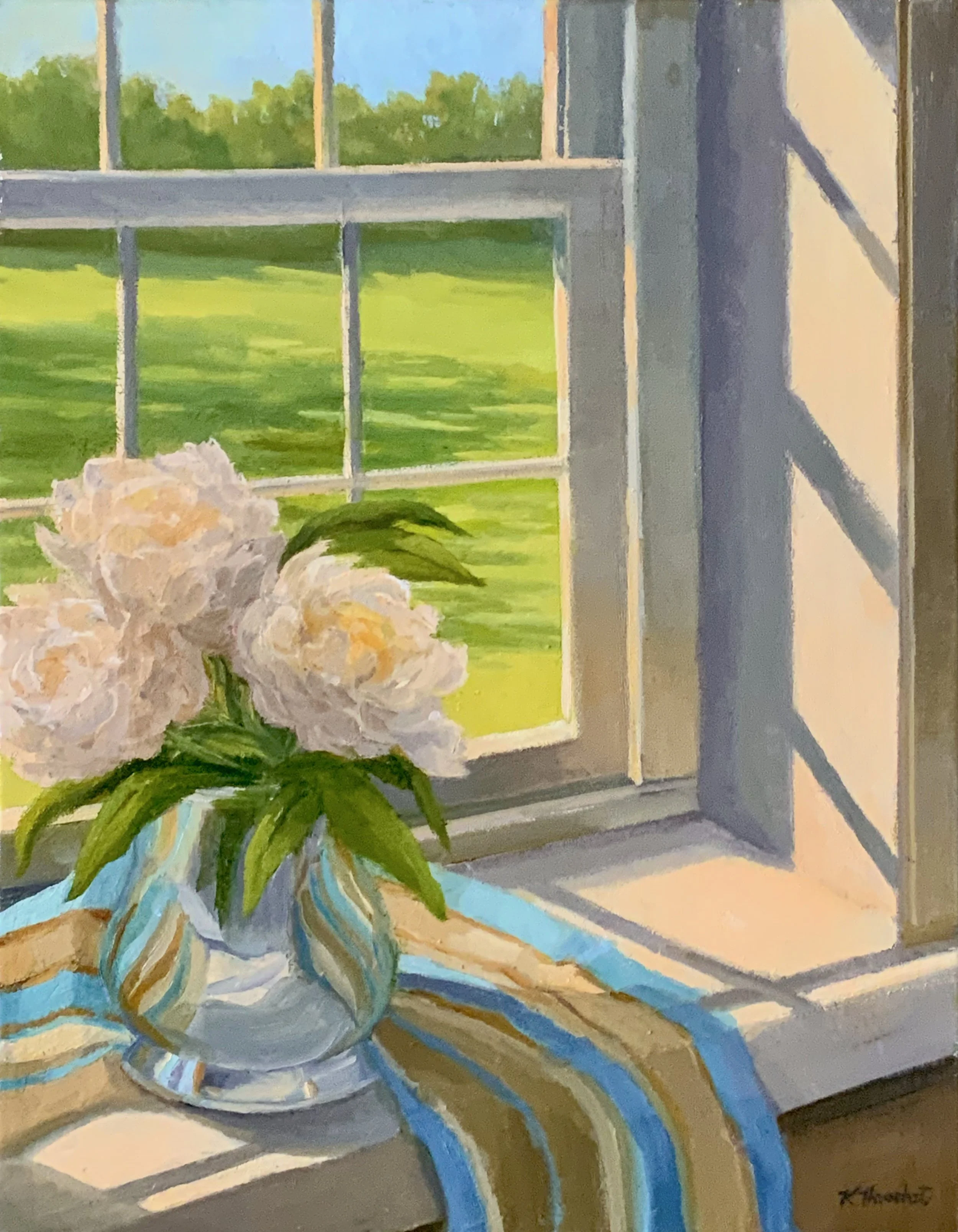 Peonies in Pewter
