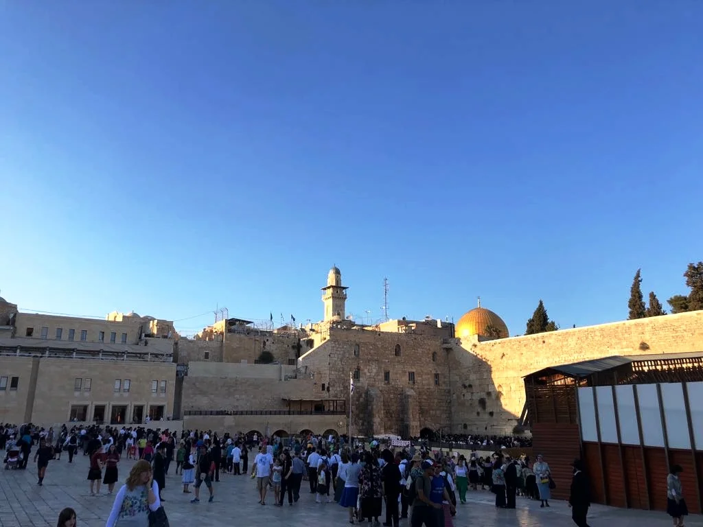 Wailing Wall and Dome of the Rock in the background