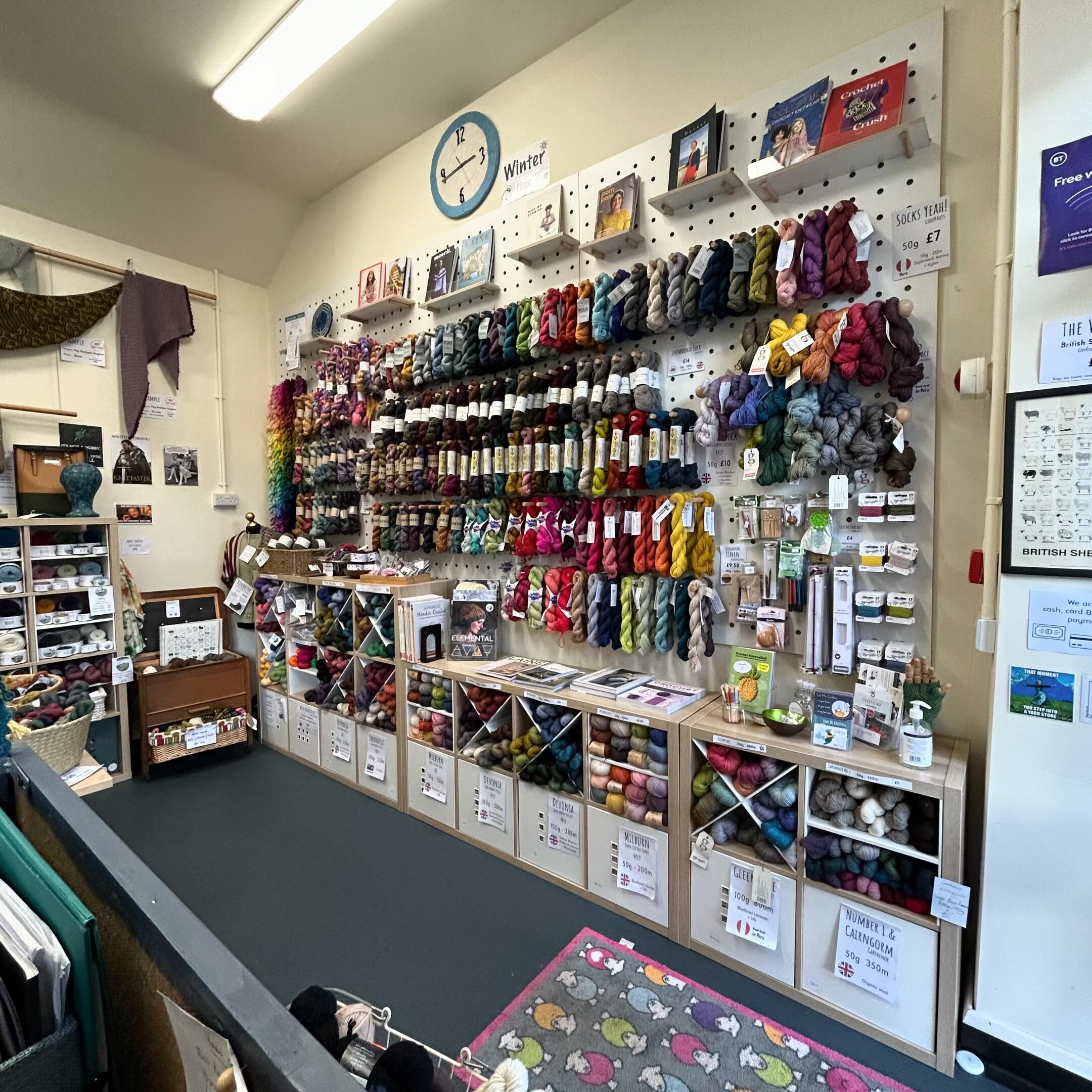 We&rsquo;re open today and tomorrow, 11am to 4pm. 

Actually, I might be here later than that, so do pop into the courtyard to check if you&rsquo;re in Betws! This is my first day back in the shop this year - and the planned reorganisation didn&rsquo