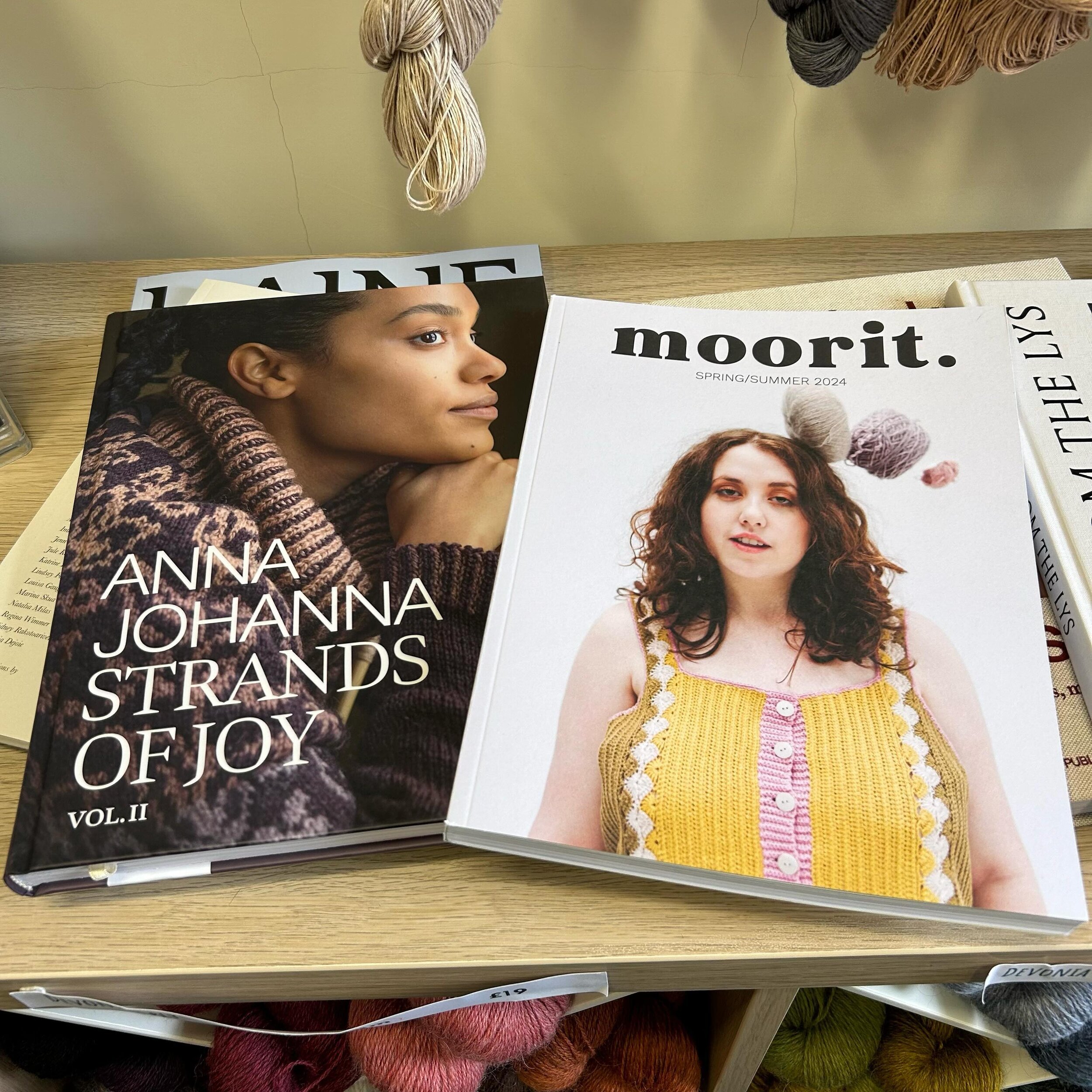 These two new publications are out on the book shelves today!

Issue 6 of Moorit magazine, with its 12 crochet patterns based on the theme of balance.

Strands of Joy volume 2, with 17 knitting patterns based on &lsquo;big&rsquo; colourwork.

That&rs