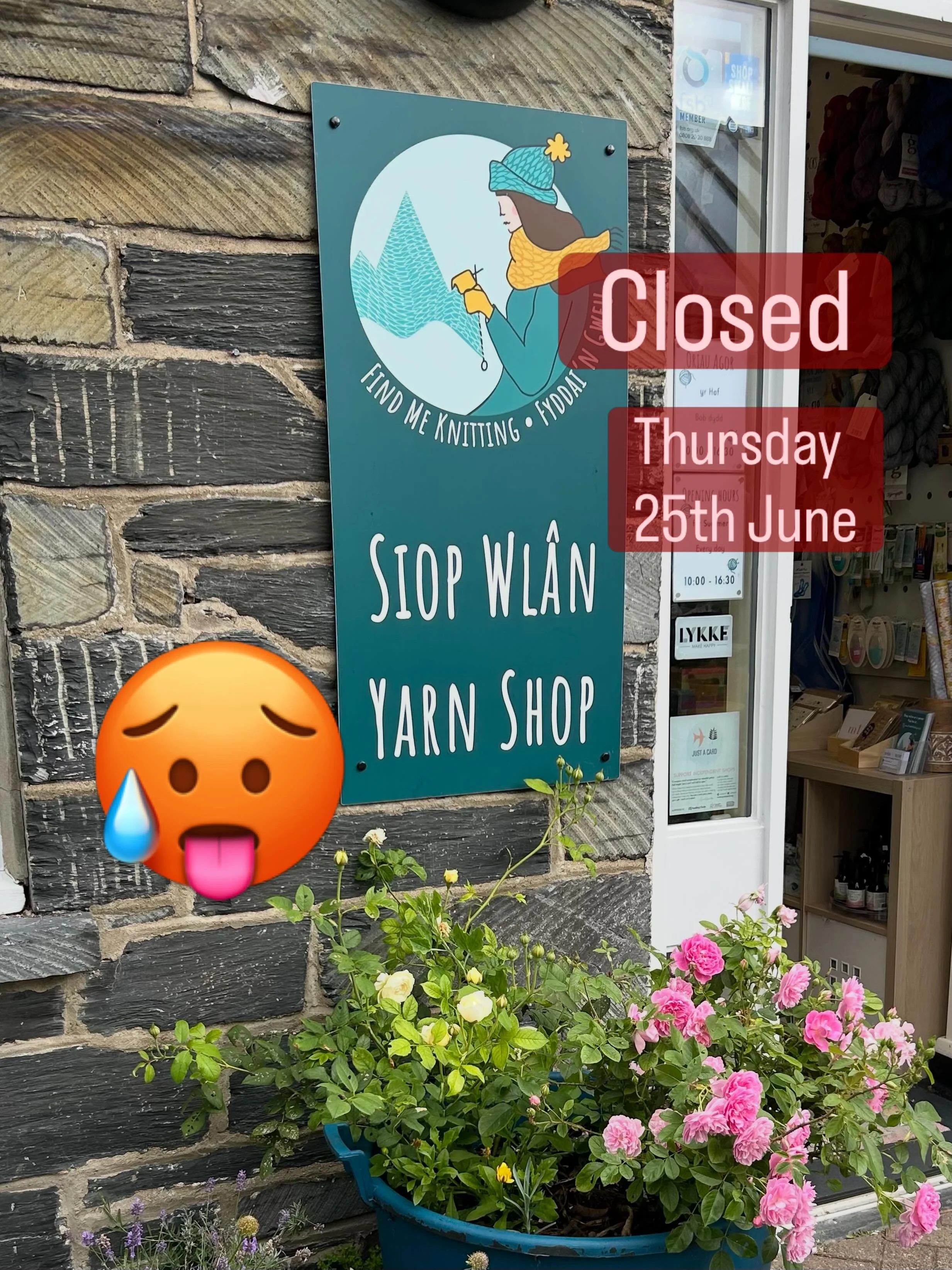 We&rsquo;ve taken the executive decision to remain closed on Thursday. 
Even if it&rsquo;s not quite as hot as predicted, it&rsquo;s virtually impossible to keep cool in the shop - and home will be far more comfortable thanks to super-thick Welsh sto