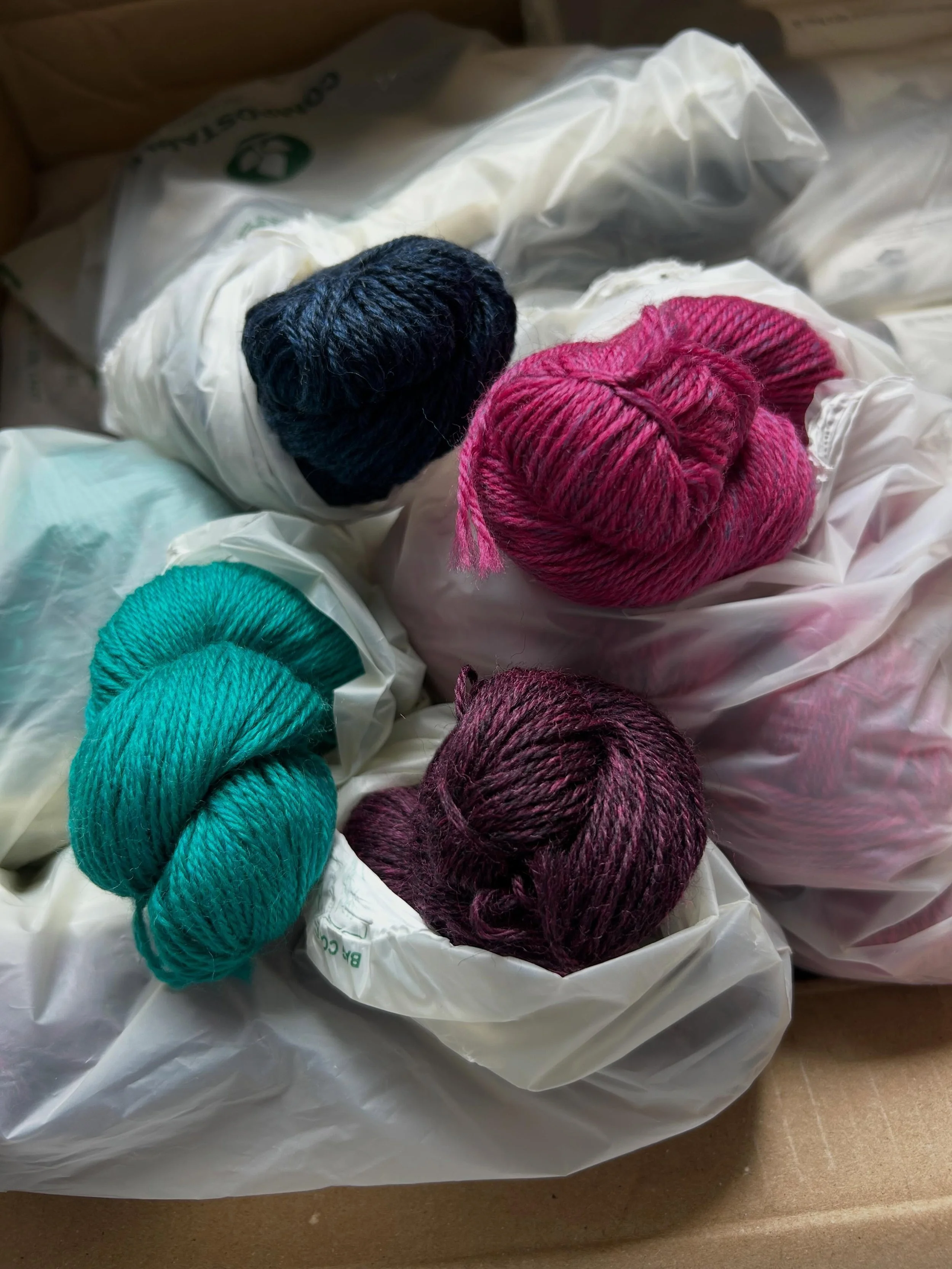 Look at these gorgeous new colours from @jarbontextiles !
They&rsquo;ll be on the website soon, along with the rest of the Yarnadelic &amp; Exmoor restock.
I have *almost* managed to get it all on the shelves today, but there might be a bit of reshuf