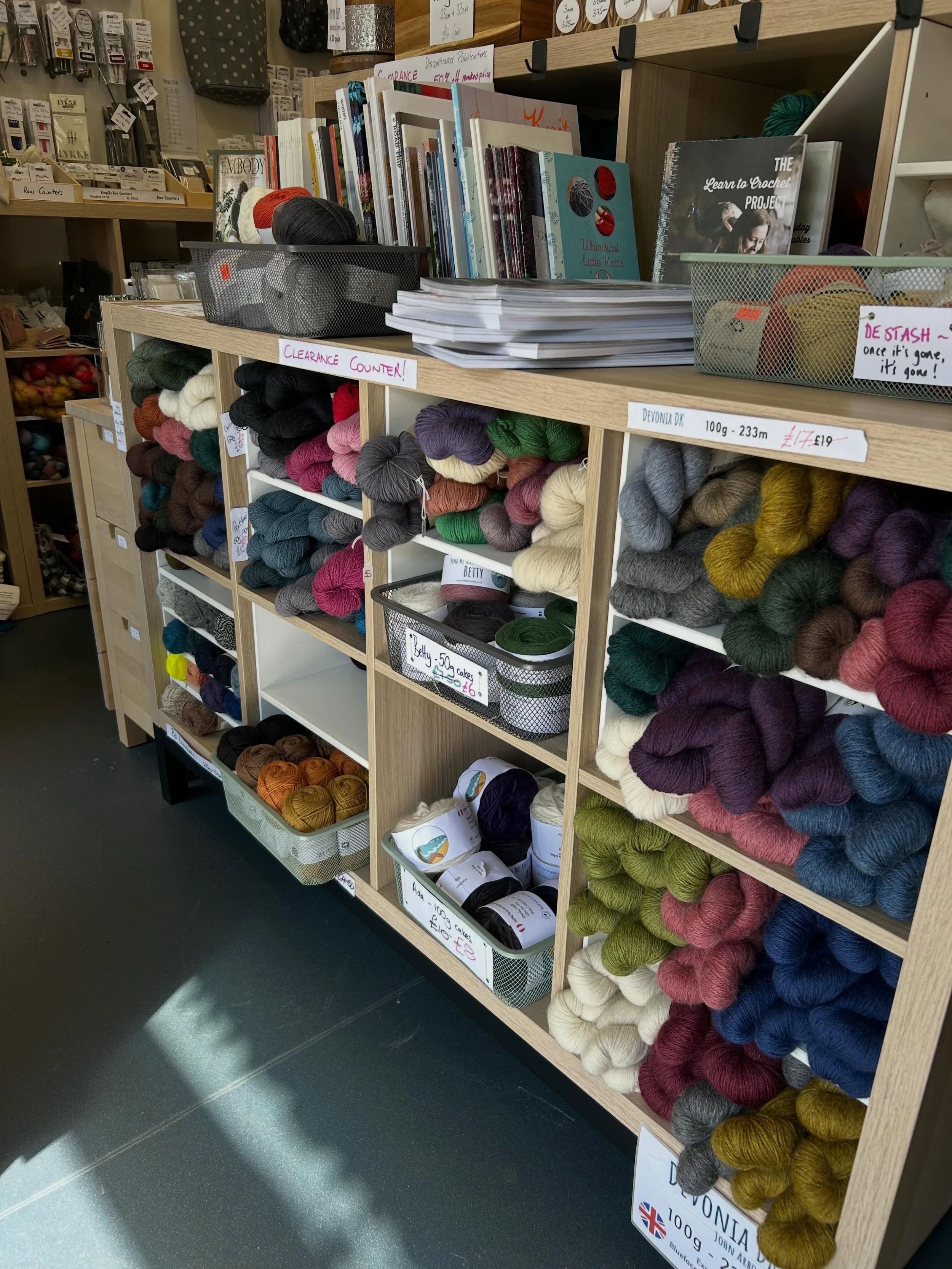 To make room for some other wonderfully woolly yarns this autumn, we&rsquo;re saying goodbye to an old favourite from @jarbontextiles. 
Devonia 4ply and DK are now reduced to clear out some shelf space.
If you fancy a bargain, they&rsquo;re in the cl