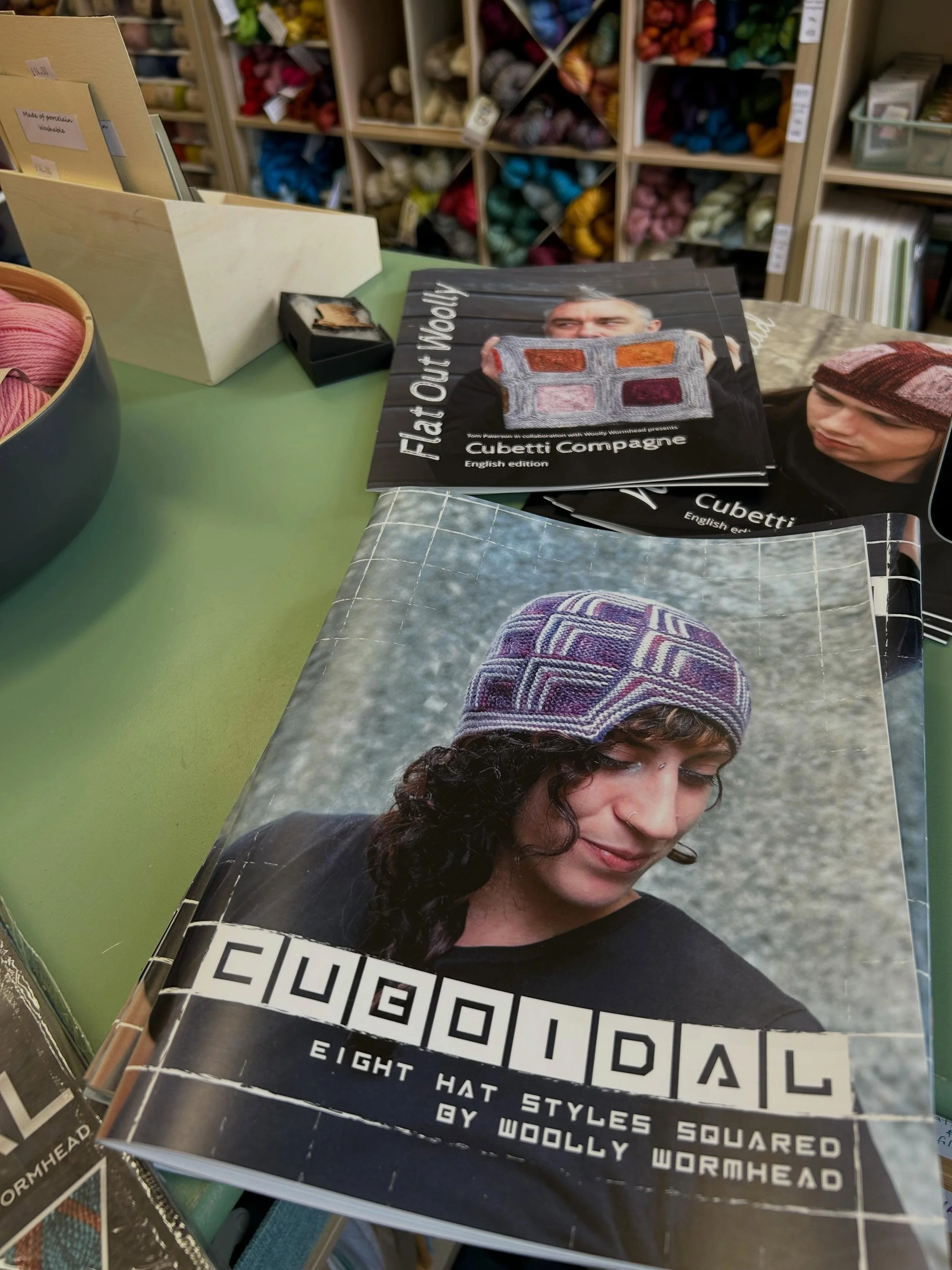 We&rsquo;ve had a small restock of cube-shaped patterns from Woolly Wormhead!
Cuboidal keeps selling out - once folk realise how many options there are, and that it&rsquo;s all joined as you go, it&rsquo;s hard to resist. They&rsquo;re such fun knits