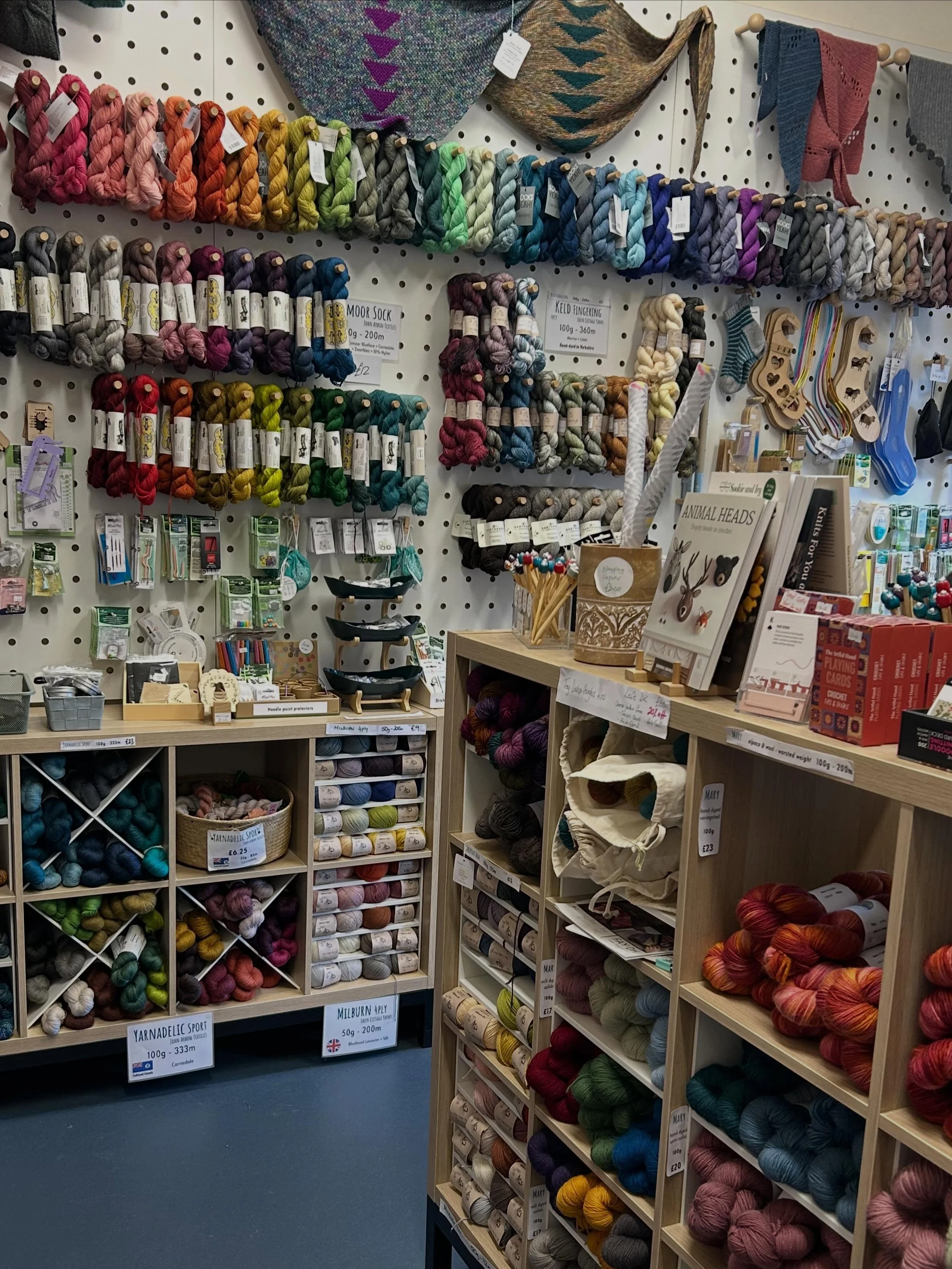 Sorry-not-sorry @handfangle, I decided to rearrange the one thing in the shop that didn&rsquo;t &ldquo;need&rdquo; rearranging.
But look how much lovelier the Socks Yeah! looks now! 

#ReallyShouldBeSortingTheStoreroom