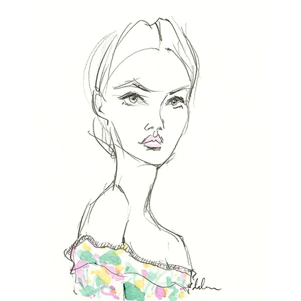  Pencil &amp; Watercolor on Paper 