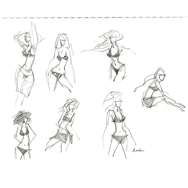  Graphite Pencil on Paper 11" x 14" Sketchbook page 