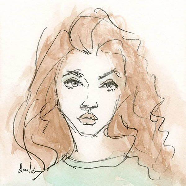  Pencil &amp; Watercolor on Paper 