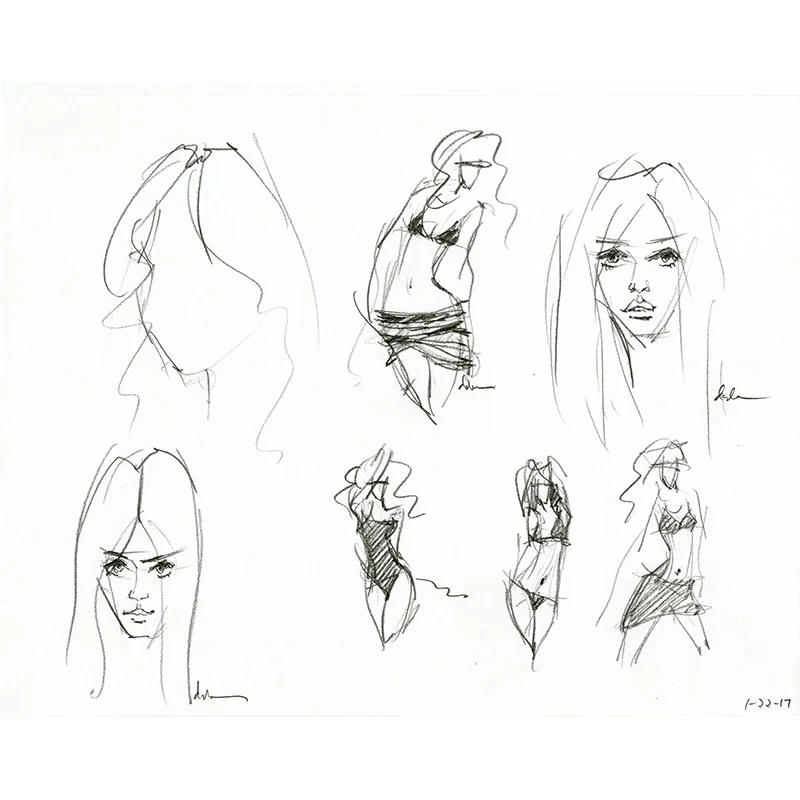  Graphite Pencil on Paper 11" x 14" Sketchbook page 