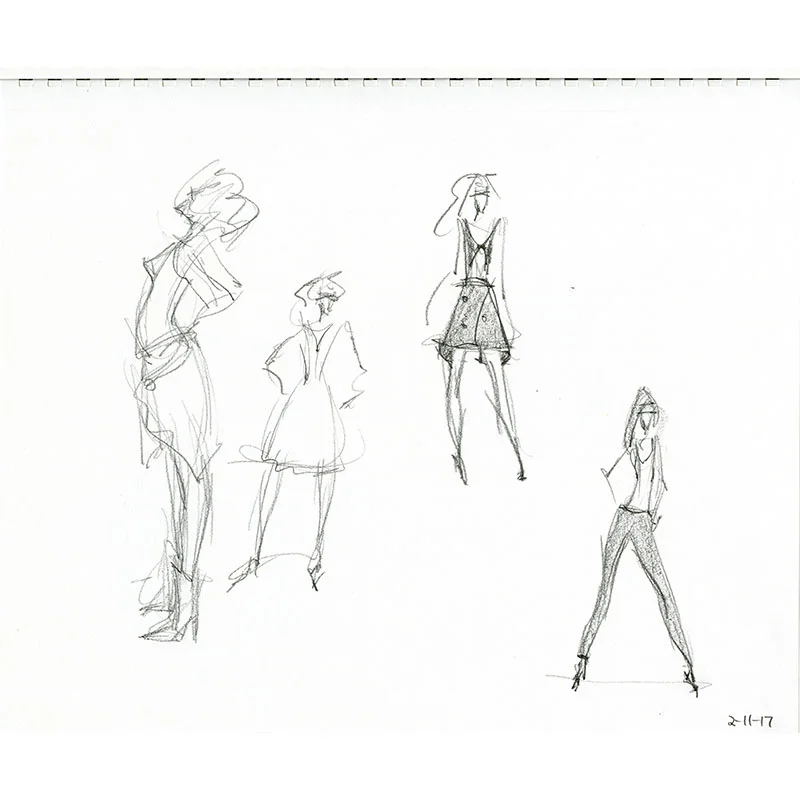  Graphite Pencil on Paper 11" x 14" Sketchbook page 